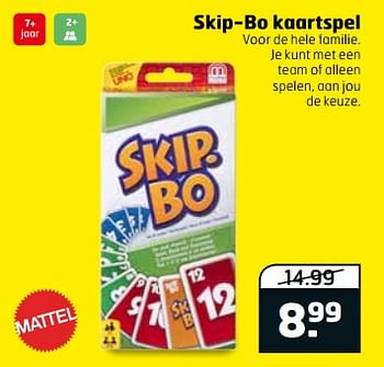 Aanbiedingen Skip-bo kaartspel - Skip-Bo - Geldig van 12/09/2017 tot 17/09/2017 bij Trekpleister