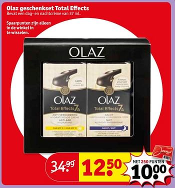 Aanbiedingen Olaz geschenkset total effects - Olaz - Geldig van 12/09/2017 tot 24/09/2017 bij Kruidvat