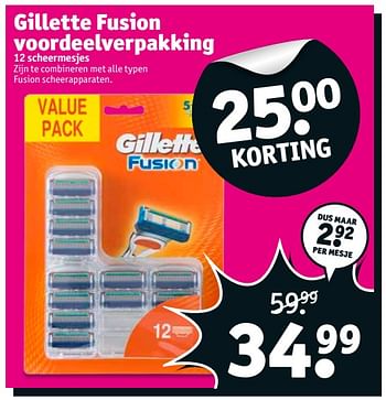 Aanbiedingen Gillette fusion voordeelverpakking - Gillette - Geldig van 12/09/2017 tot 24/09/2017 bij Kruidvat