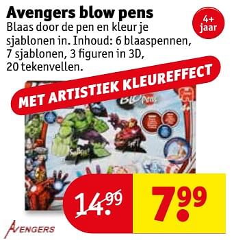 Aanbiedingen Avengers blow pens - Avengers - Geldig van 12/09/2017 tot 24/09/2017 bij Kruidvat