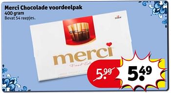 Aanbiedingen Merci chocolade voordeelpak - MERCI - Geldig van 12/09/2017 tot 24/09/2017 bij Kruidvat