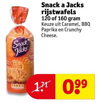 Aanbiedingen Snack a jacks rijstwafels - Snack a Jacks - Geldig van 12/09/2017 tot 24/09/2017 bij Kruidvat
