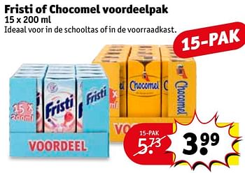 Aanbiedingen Fristi of chocomel voordeelpak - Fristi - Geldig van 12/09/2017 tot 24/09/2017 bij Kruidvat
