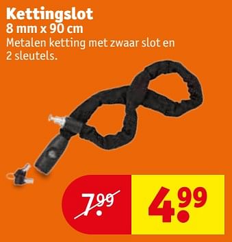 Aanbiedingen Kettingslot - Huismerk - Kruidvat - Geldig van 12/09/2017 tot 24/09/2017 bij Kruidvat