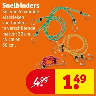 Aanbiedingen Snelbinders - Huismerk - Kruidvat - Geldig van 12/09/2017 tot 24/09/2017 bij Kruidvat