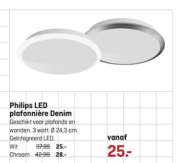 Aanbiedingen Philips led plafonnière denim - Philips - Geldig van 04/09/2017 tot 17/09/2017 bij Multimate