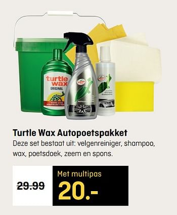 Aanbiedingen Turtle wax autopoetspakket - Turtle wax - Geldig van 04/09/2017 tot 17/09/2017 bij Multimate