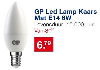 Aanbiedingen Gp led lamp kaars mat e14 6w - GP - Geldig van 17/09/2017 tot 08/10/2017 bij Handyman