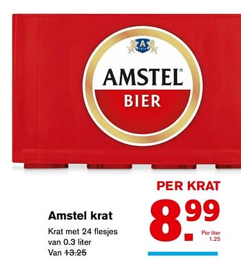 Aanbiedingen Amstel krat - Amstel - Geldig van 20/09/2017 tot 26/09/2017 bij Hoogvliet