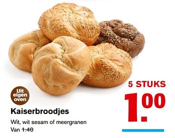 Aanbiedingen Kaiserbroodjes - Huismerk - Hoogvliet - Geldig van 20/09/2017 tot 26/09/2017 bij Hoogvliet