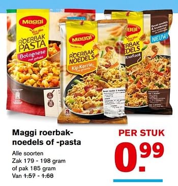 Aanbiedingen Maggi roerbaknoedels of -pasta - MAGGI - Geldig van 20/09/2017 tot 26/09/2017 bij Hoogvliet