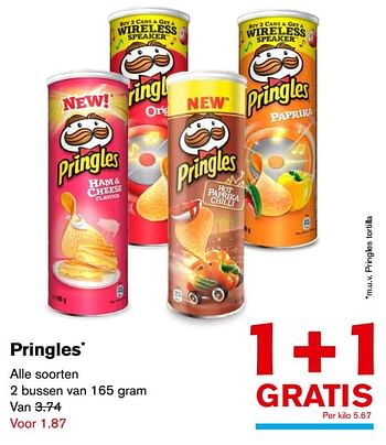 Aanbiedingen Pringles - Pringles - Geldig van 20/09/2017 tot 26/09/2017 bij Hoogvliet
