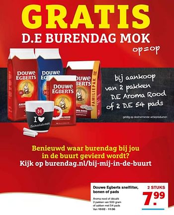 Aanbiedingen Douwe egberts snelfilter, bonen of pads - Douwe Egberts - Geldig van 20/09/2017 tot 26/09/2017 bij Hoogvliet