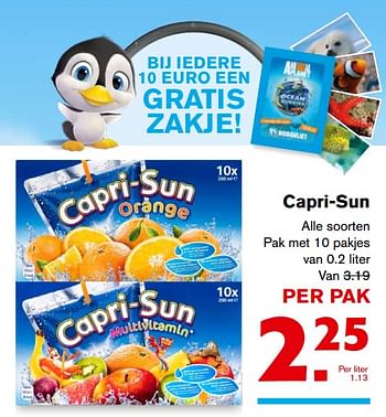 Aanbiedingen Capri-sun - Capri-Sun - Geldig van 20/09/2017 tot 26/09/2017 bij Hoogvliet