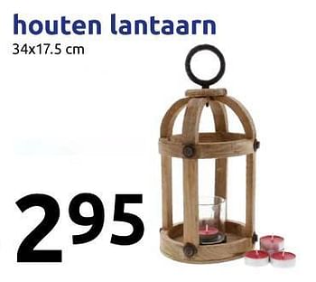 Aanbiedingen Houten lantaarn - Huismerk - Action - Geldig van 13/09/2017 tot 19/09/2017 bij Action