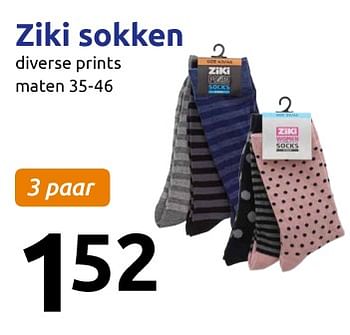 Aanbiedingen Ziki sokken - Huismerk - Action - Geldig van 13/09/2017 tot 19/09/2017 bij Action