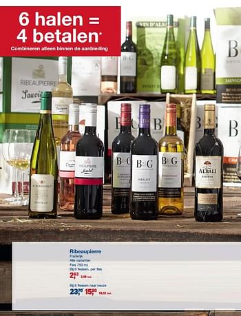 Aanbiedingen Ribeaupierre frankrijk - Rode wijnen - Geldig van 13/09/2017 tot 10/10/2017 bij Makro