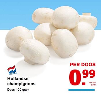 Aanbiedingen Hollandse champignons - Huismerk - Hoogvliet - Geldig van 13/09/2017 tot 19/09/2017 bij Hoogvliet