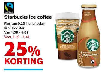 Aanbiedingen Starbucks ice coffee - Starbucks - Geldig van 13/09/2017 tot 19/09/2017 bij Hoogvliet