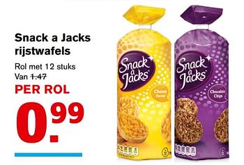 Aanbiedingen Snack a jacks rijstwafels - Snack a Jacks - Geldig van 13/09/2017 tot 19/09/2017 bij Hoogvliet