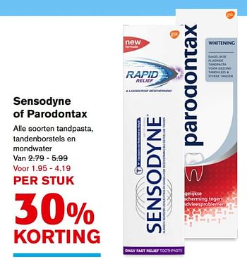 Aanbiedingen Sensodyne of parodontax - Huismerk - Hoogvliet - Geldig van 13/09/2017 tot 19/09/2017 bij Hoogvliet