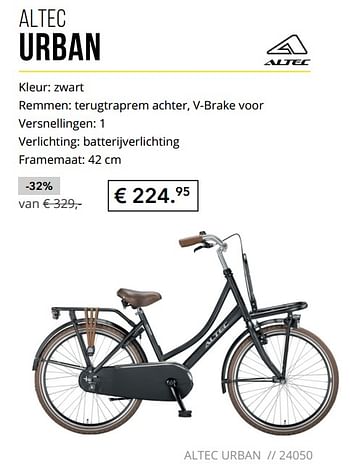 Aanbiedingen Altec urban - Altec - Geldig van 01/09/2017 tot 30/09/2017 bij Internet Bikes