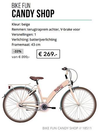 Aanbiedingen Bike fun candy shop - Bike Fun - Geldig van 01/09/2017 tot 30/09/2017 bij Internet Bikes