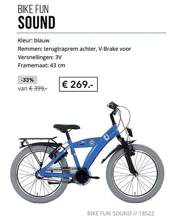 Aanbiedingen Bike fun sound - Bike Fun - Geldig van 01/09/2017 tot 30/09/2017 bij Internet Bikes