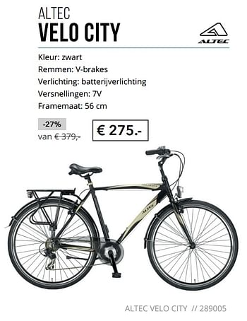 Aanbiedingen Altec velo city - Altec - Geldig van 01/09/2017 tot 30/09/2017 bij Internet Bikes