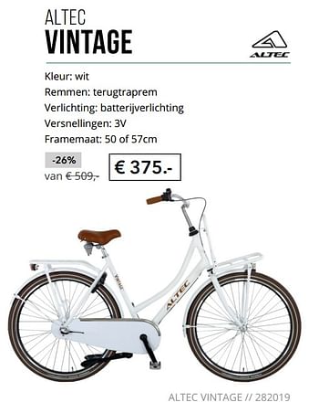 Aanbiedingen Altec vintage - Altec - Geldig van 01/09/2017 tot 30/09/2017 bij Internet Bikes
