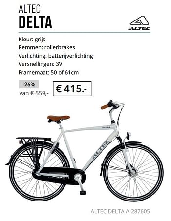 Aanbiedingen Altec delta - Altec - Geldig van 01/09/2017 tot 30/09/2017 bij Internet Bikes