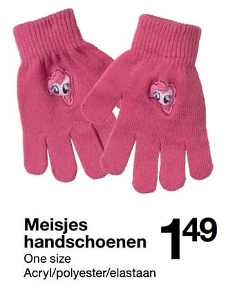 Aanbiedingen Meisjes handschoenen - Huismerk - Zeeman  - Geldig van 16/09/2017 tot 23/09/2017 bij Zeeman