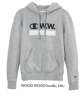 Aanbiedingen Wood wood hoodie - Hoodie Love - Geldig van 05/09/2017 tot 01/03/2018 bij De Bijenkorf