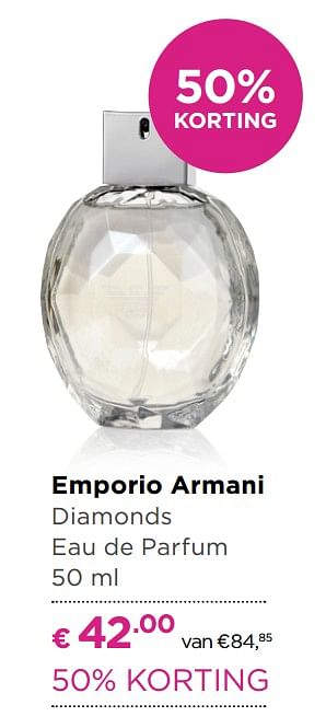 Aanbiedingen Emporio armani diamonds eau de parfum - Emporio Armani - Geldig van 14/09/2017 tot 01/10/2017 bij Ici Paris XL