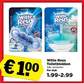 Aanbiedingen Witte reus toiletblokken - Witte reus - Geldig van 17/09/2017 tot 23/09/2017 bij Plus