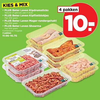 Aanbiedingen Plus beter leven kipdrumsticks - Huismerk - Plus - Geldig van 17/09/2017 tot 23/09/2017 bij Plus