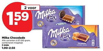 Aanbiedingen Milka chocolade - Milka - Geldig van 17/09/2017 tot 23/09/2017 bij Plus