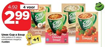 Aanbiedingen Unox cup a soup - Unox - Geldig van 17/09/2017 tot 23/09/2017 bij Plus