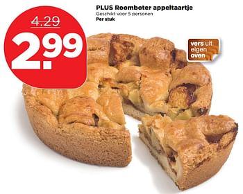 Aanbiedingen Plus roomboter appeltaartje - Huismerk - Plus - Geldig van 17/09/2017 tot 23/09/2017 bij Plus