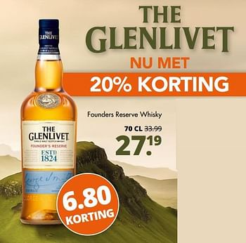 Aanbiedingen The glenlivet founders reserve whisky - The glenlivet - Geldig van 14/09/2017 tot 23/09/2017 bij Mitra