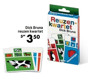 Aanbiedingen Dick bruna reuzen kwartet - Ravensburger - Geldig van 14/09/2017 tot 01/10/2017 bij Bruna