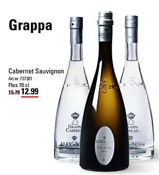 Aanbiedingen Grappa cabernet sauvignon - Witte wijnen - Geldig van 14/09/2017 tot 02/10/2017 bij Sligro