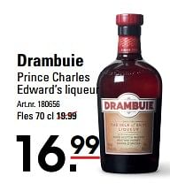 Aanbiedingen Drambuie prince charles edward`s liqueur - Drambuie - Geldig van 14/09/2017 tot 02/10/2017 bij Sligro