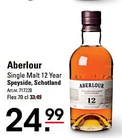 Aanbiedingen Aberlour single malt 12 year speyside, schotland - Aberlour - Geldig van 14/09/2017 tot 02/10/2017 bij Sligro