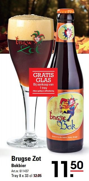 Aanbiedingen Brugse zot bokbier - Brugse Zot - Geldig van 14/09/2017 tot 02/10/2017 bij Sligro