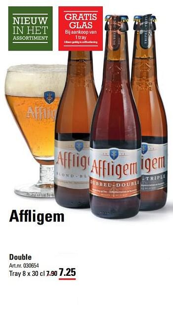 Aanbiedingen Affligem double - Affligem - Geldig van 14/09/2017 tot 02/10/2017 bij Sligro