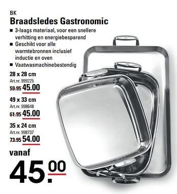 Aanbiedingen Bk braadsledes gastronomic - BK - Geldig van 14/09/2017 tot 02/10/2017 bij Sligro