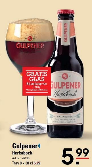 Aanbiedingen Gulpener herfstbock - Gulpener - Geldig van 14/09/2017 tot 02/10/2017 bij Sligro