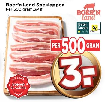 Aanbiedingen Boer`n land speklappen - Boer'n Land - Geldig van 17/09/2017 tot 23/09/2017 bij Vomar