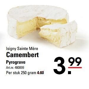 Aanbiedingen Isigny sainte mère camembert pyrograve - Isigny Sainte Mère - Geldig van 14/09/2017 tot 02/10/2017 bij Sligro